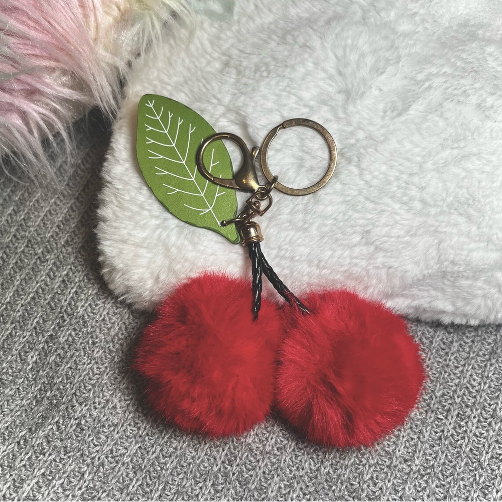 Pom Pom Cherry Key Chain from Tokyo